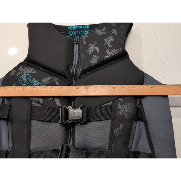 Hyperlite Women’s Life Vest - US Coast Guard Approved - SZ LG Blk W/Sea Turtles - Picture 7 of 8